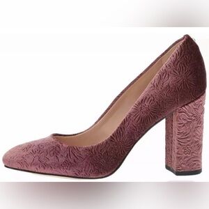 Sam Edelman Stillson Mauve Embellished Velvet Block Heel, 8M US, Preowned